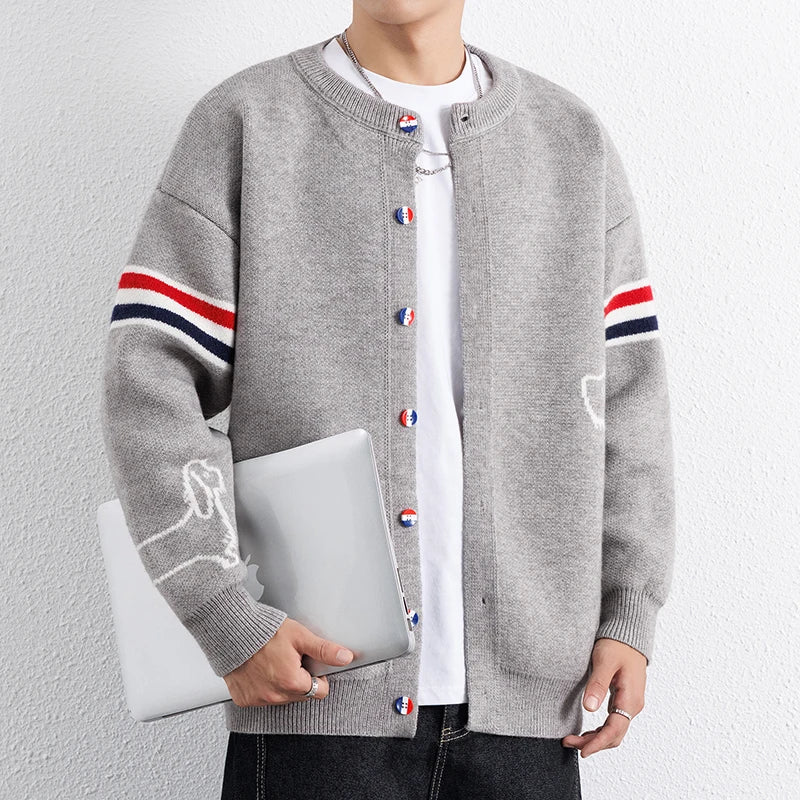 Men's Knitted Cardigan Jacket | Stylish Autumn Winter Sweater