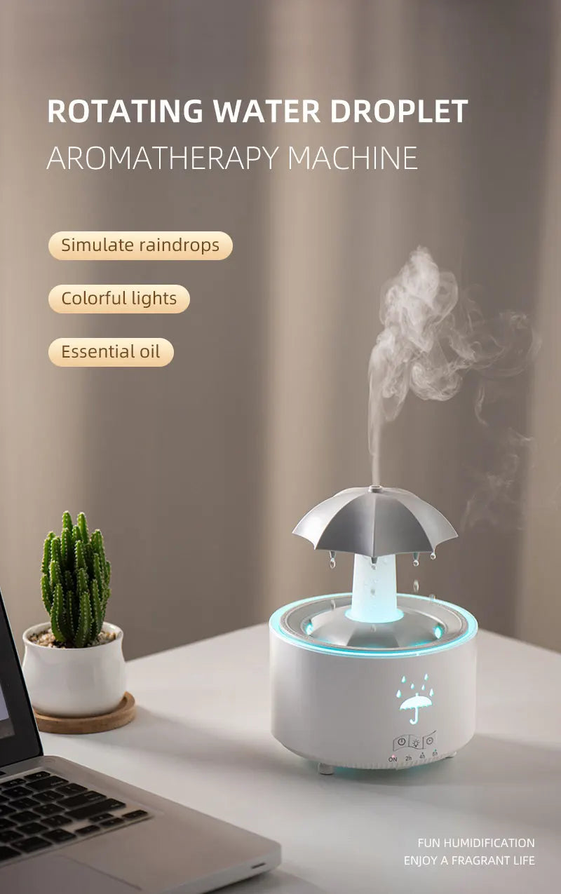 Cloud Rain Humidifier & Aroma Diffuser | Remote Control Night Light