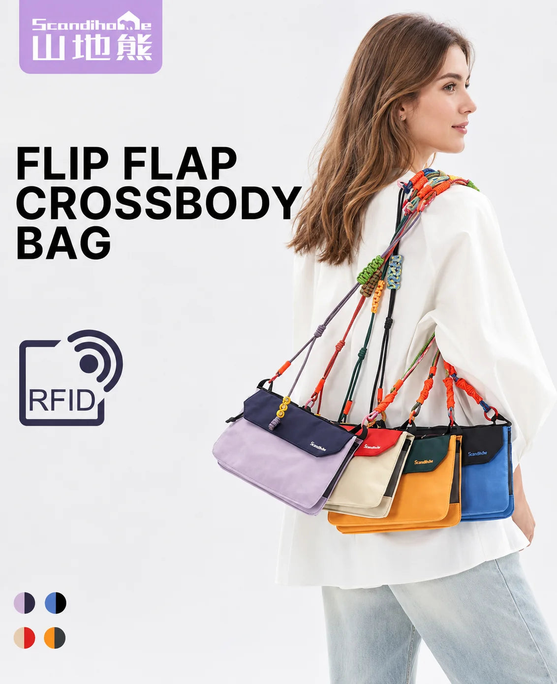 Waterproof RFID Blocking Crossbody Travel Bag for Men & Women