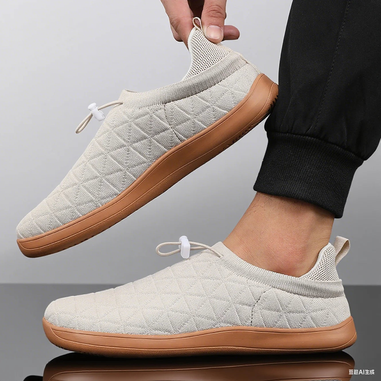 Minimalist Grey Sports Shoes for Daily Comfort | Unisex Slip-In