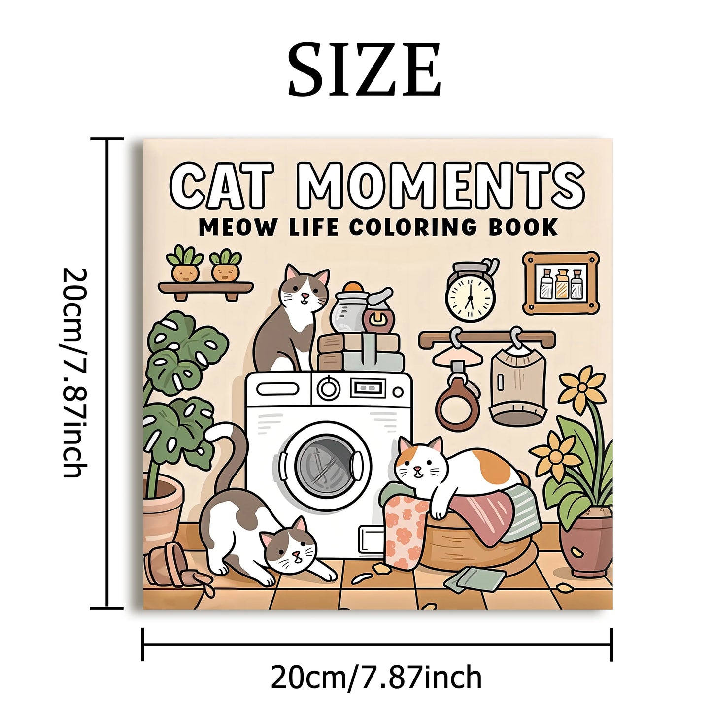 Adult Cat Moments Coloring Book | Relaxation & Fun Gift