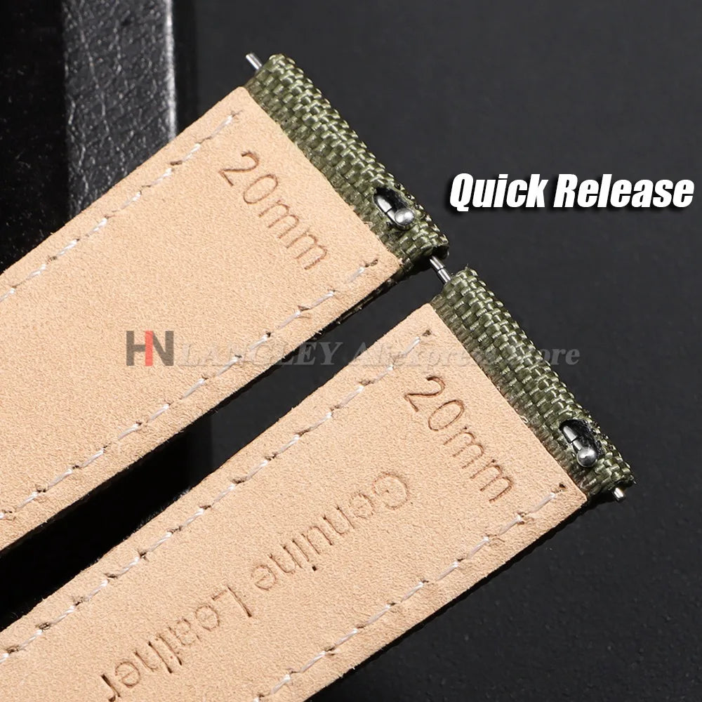 Versatile Sailcloth Watch Strap | Waterproof Nylon Quick Release Band