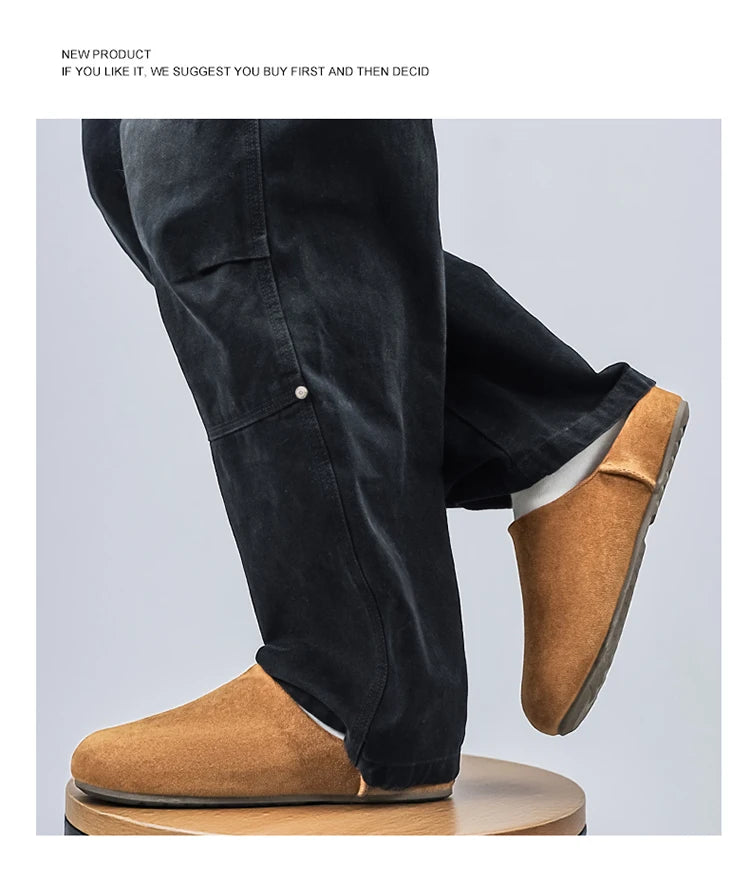 Comfortable Unisex Leather Slip-On Mules | Summer & Spring Flats