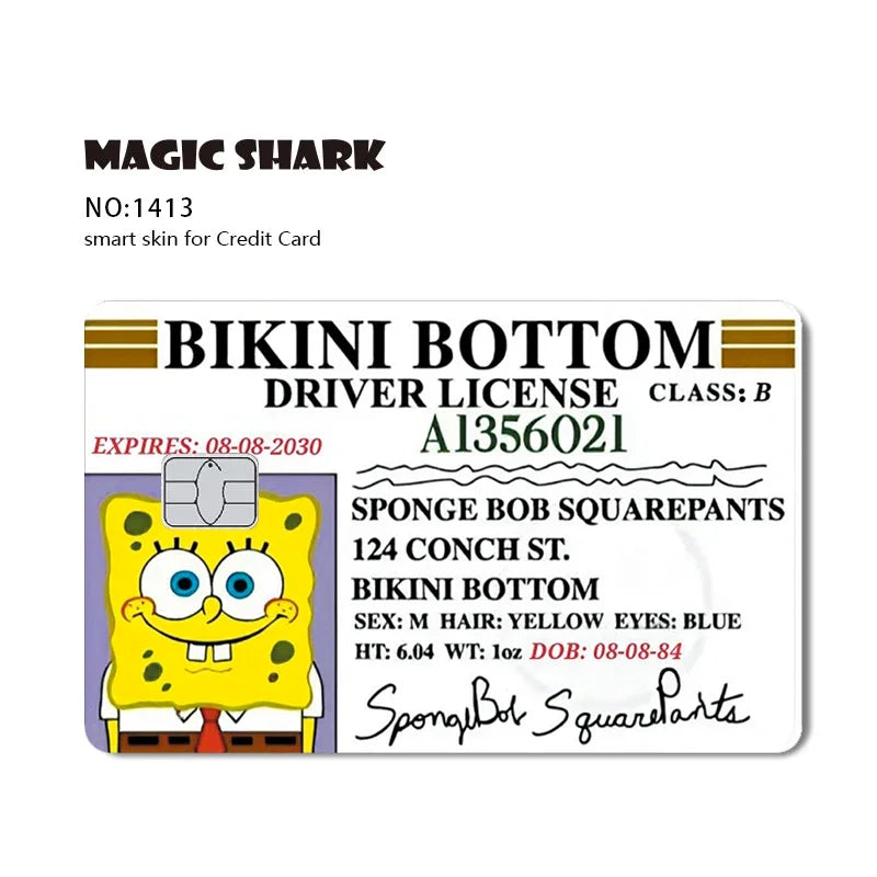Cartoon Waterproof Skin Cover Sticker for Credit and Debit Cards
