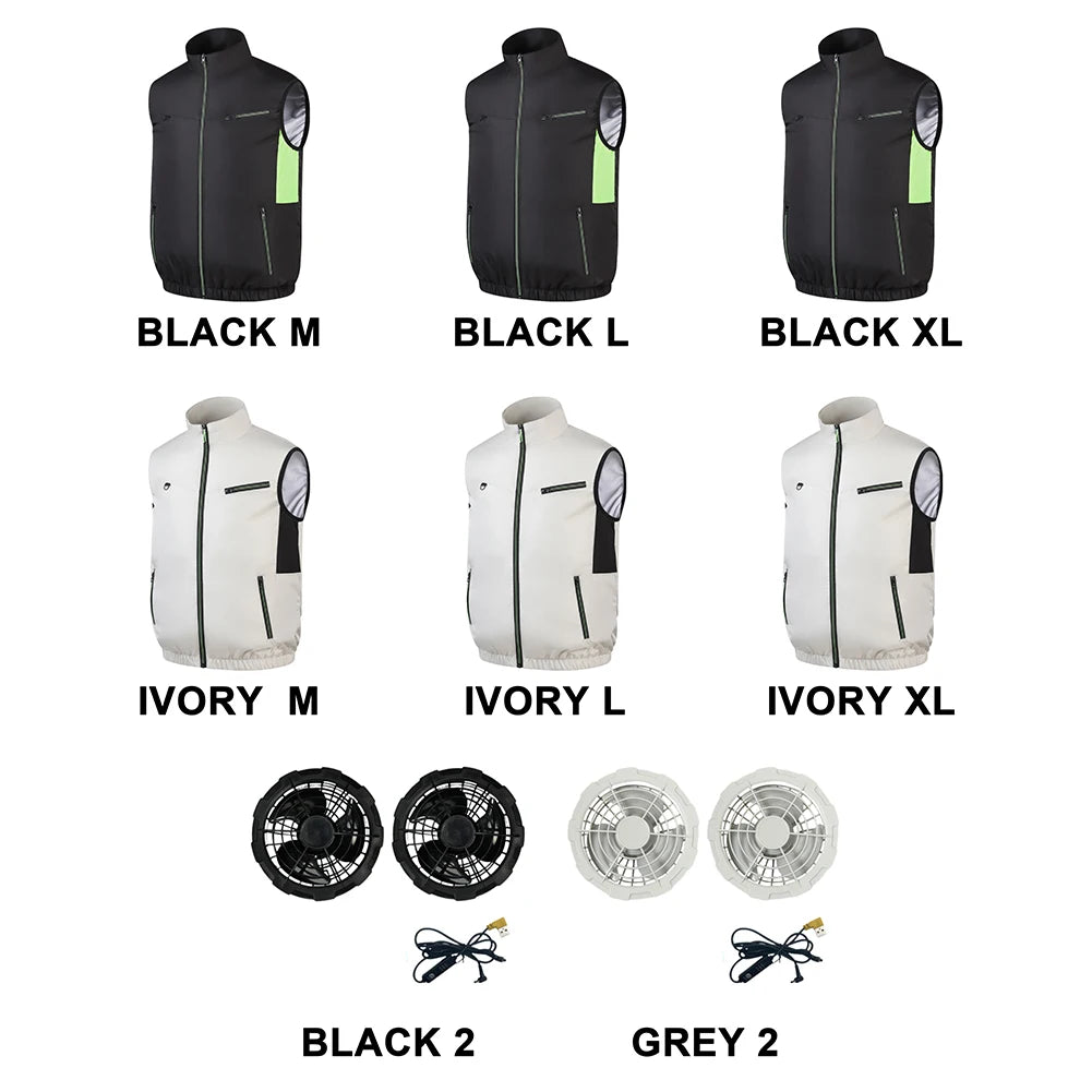 Cooling Fan Vest for Summer | Breathable Heat Resistant Jacket