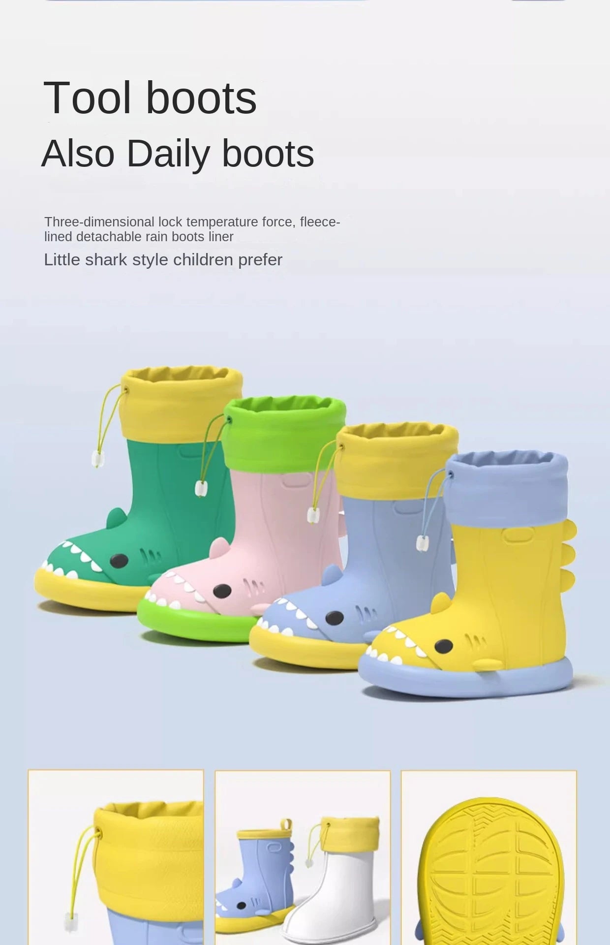 Children's Waterproof Cartoon Rain Boots | Non-Slip Water Shoes