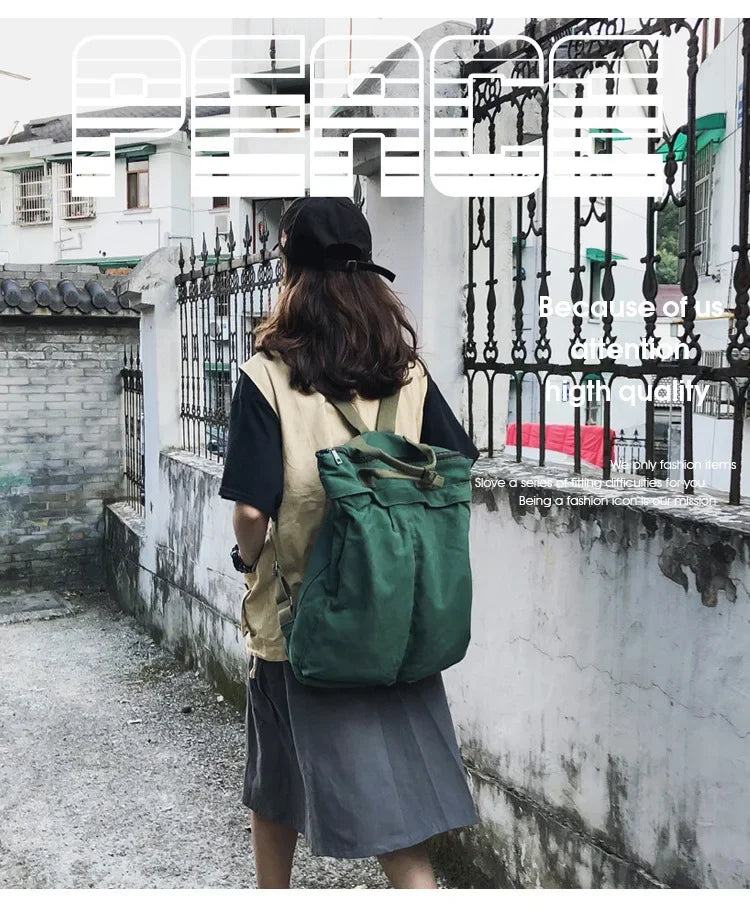 High Capacity Solid Color Backpack for Women & Teens | Travel & School Bag
