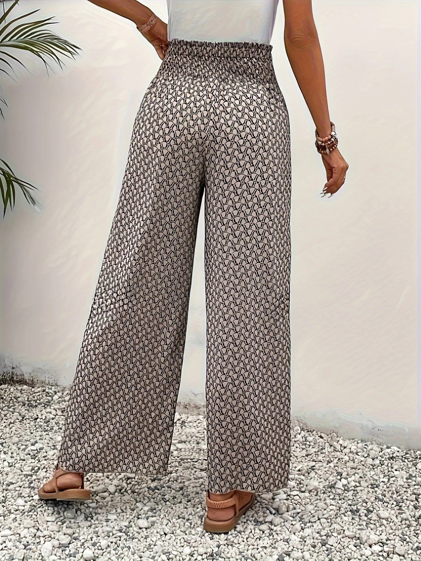 Elegant Wide Leg Pants for Women | Casual Beach Vacation Trousers