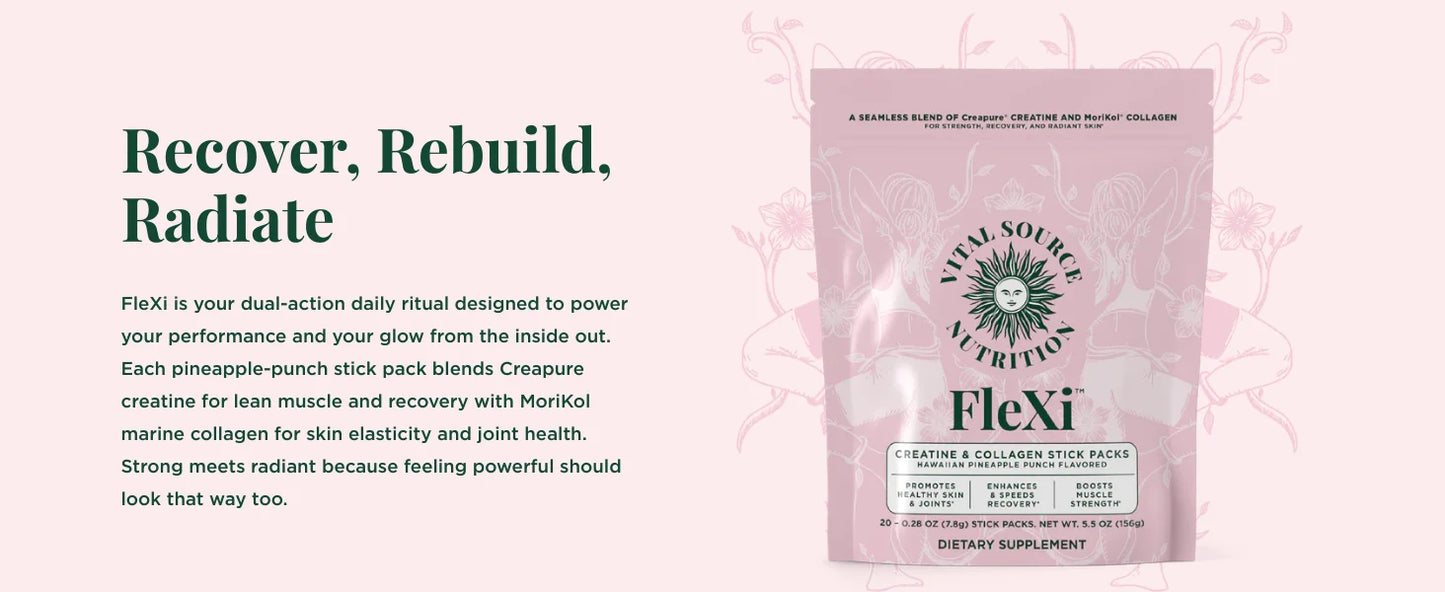 Creatine & Collagen Powder Stick Packs for Strength & Skin Health