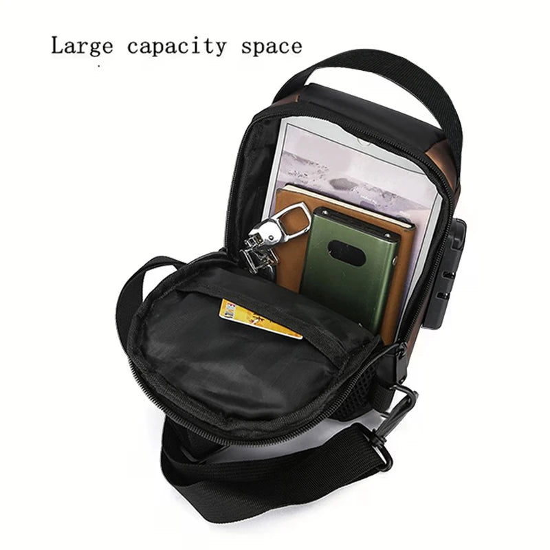 Casual Waterproof Anti-Theft Sling Bag | Durable Chest Backpack