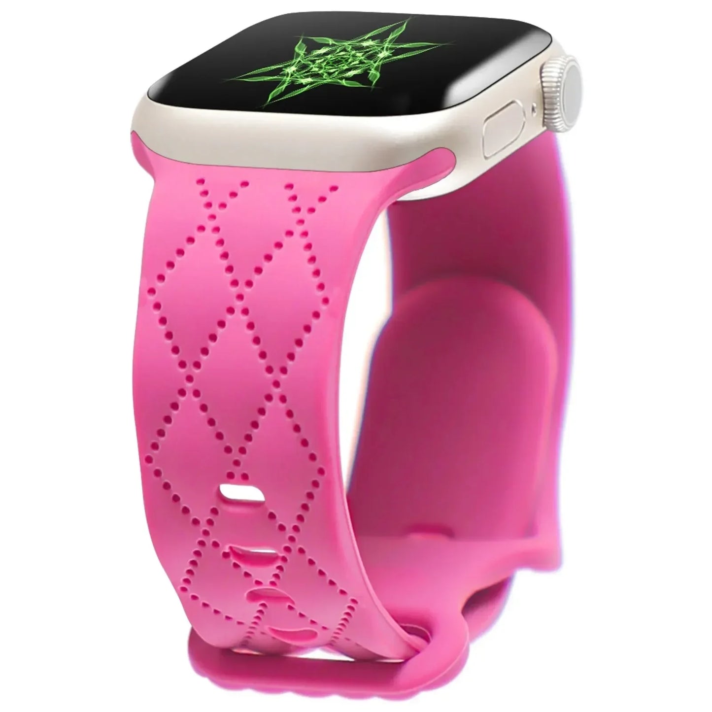 Stylish Engraved Silicone Watch Strap for Apple Watch