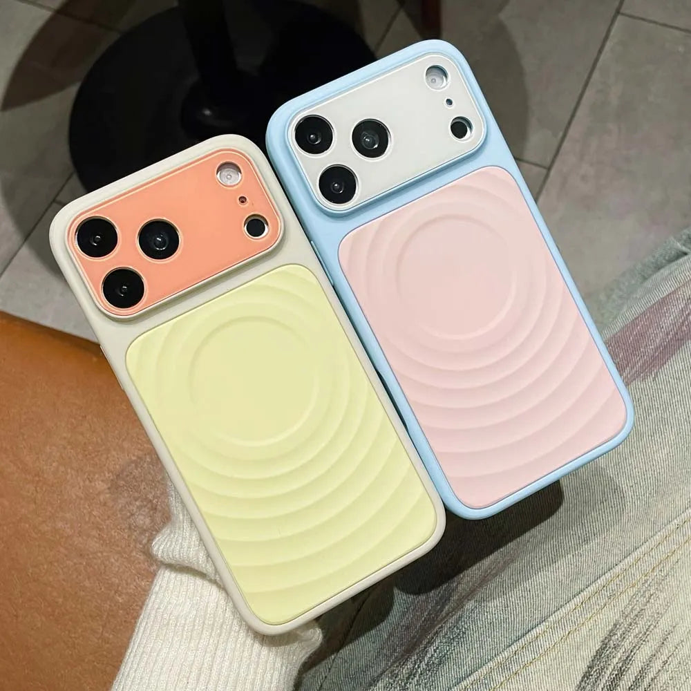 Color Block Liquid Silicone MagSafe Case for iPhone | Stylish Protection