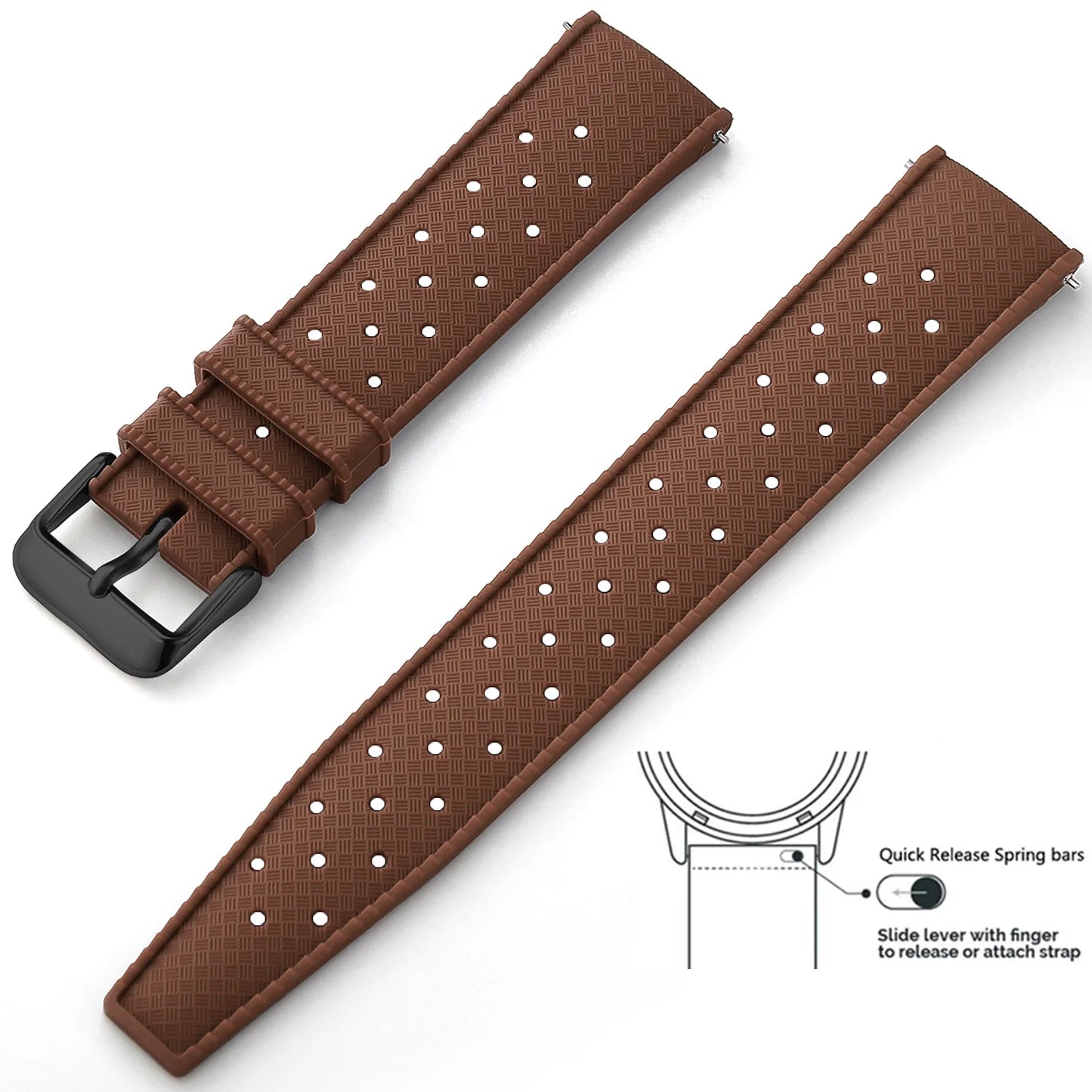 Tropical Silicone Watch Band | Quick Release Rubber Strap