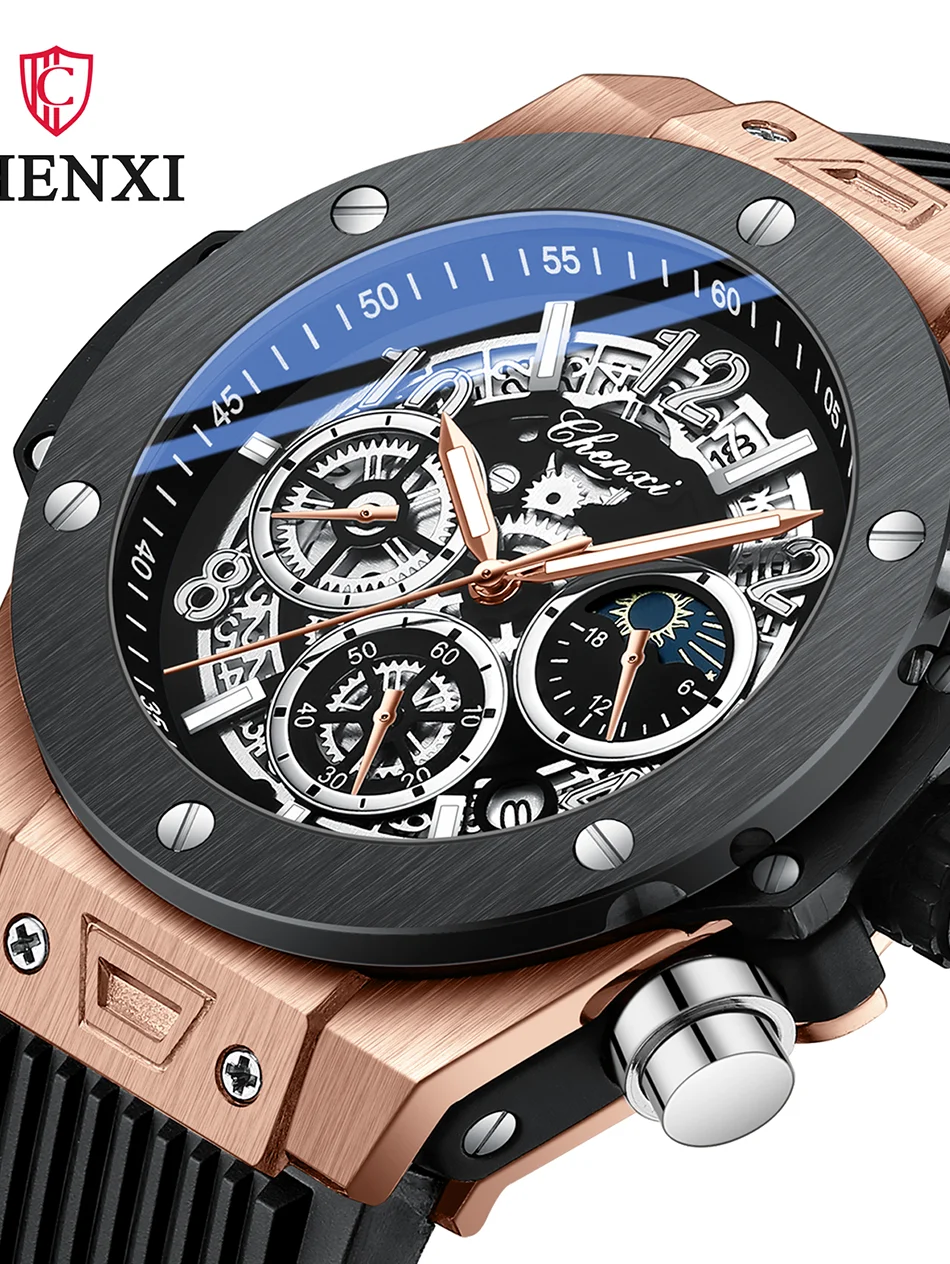 Men's Multifunctional Waterproof Sports Watch | Luminous Quartz Timepiece