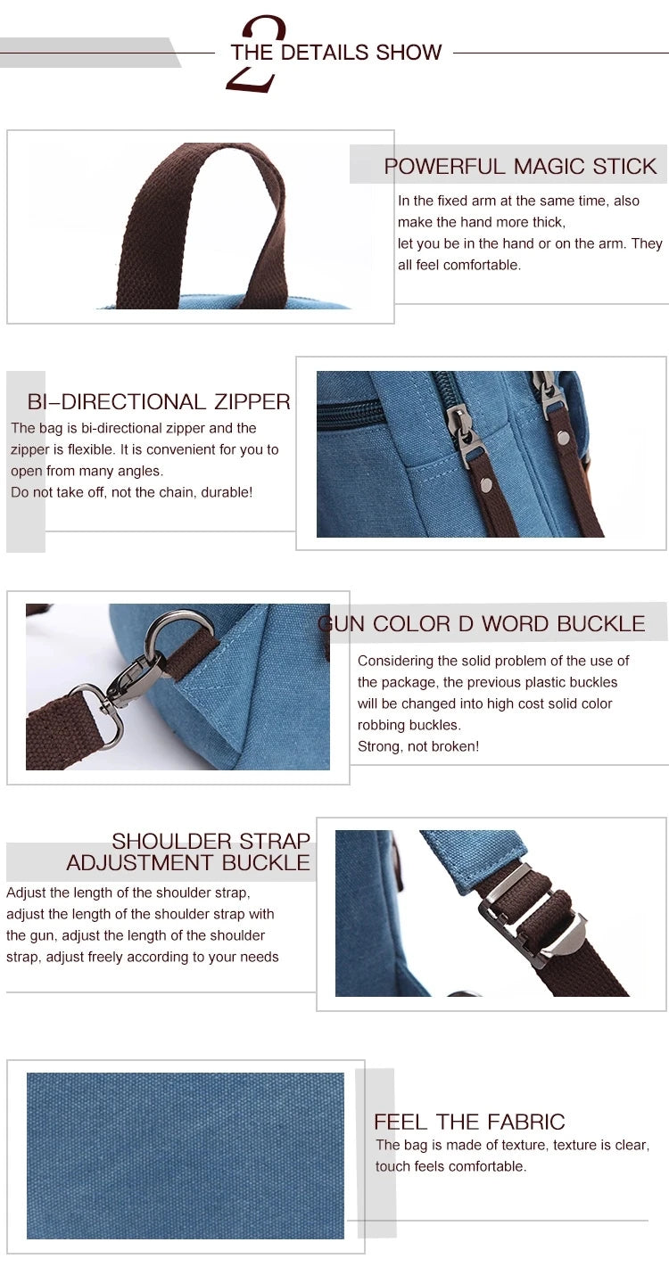 Stylish Mini Vintage Canvas Backpacks for Everyday Use