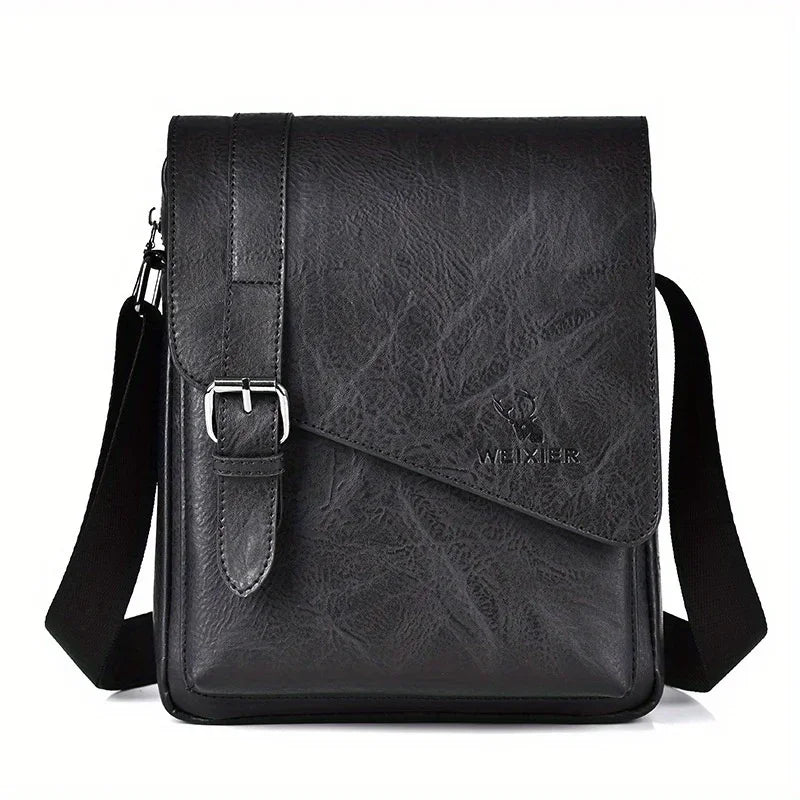 Bolso Bandolera Casual Vintage para Hombre | Elegante Bandolera de Cuero PU