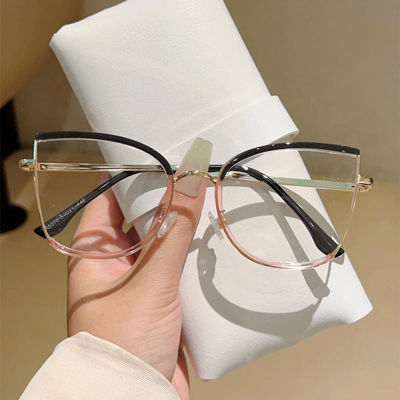 Oversized Vintage Glasses for Women | Stylish Blue Light Eyewear