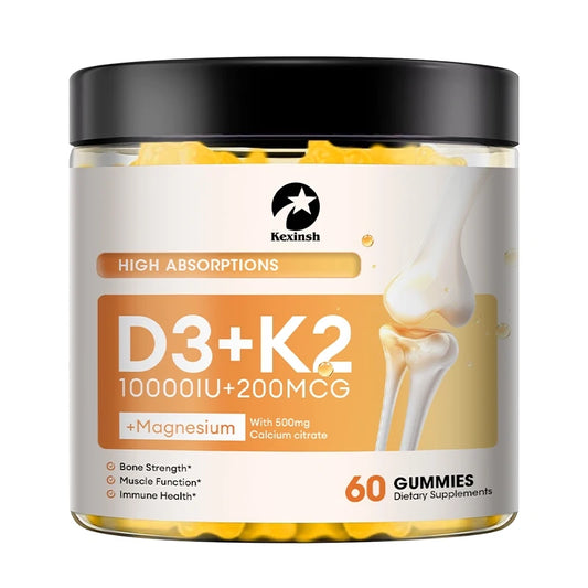 Plant-Based Vitamin D3 & K2 Gummies for Strong Bones and Heart Health