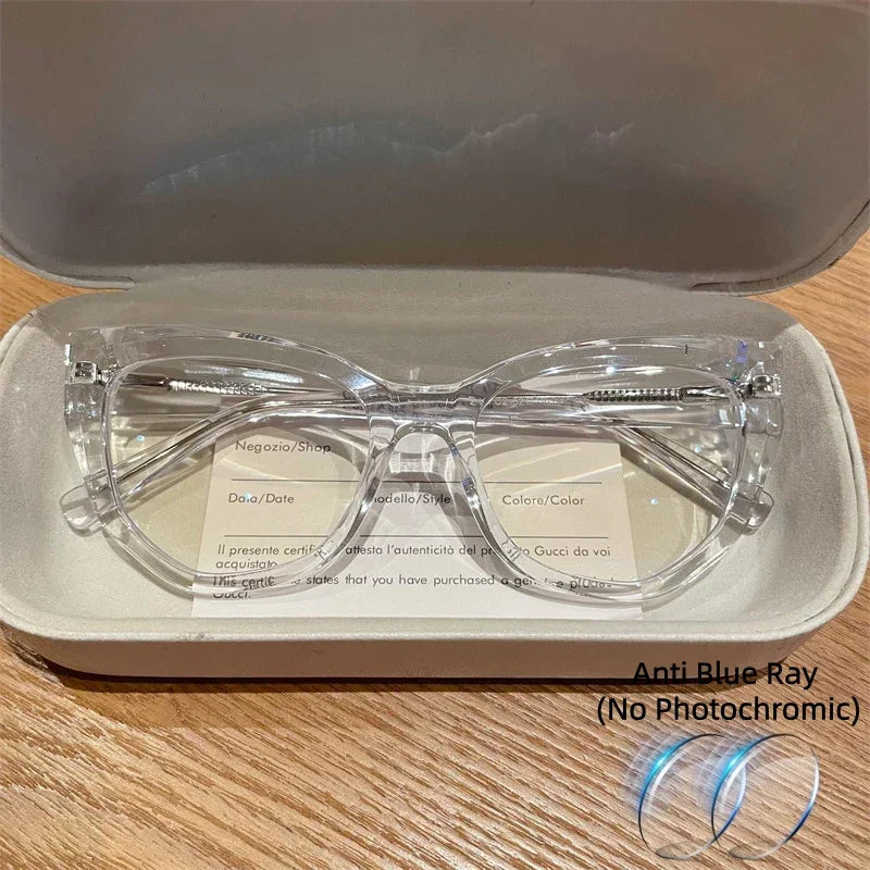 Customizable Cat Eye Anti Blue Ray Reading Glasses for Women