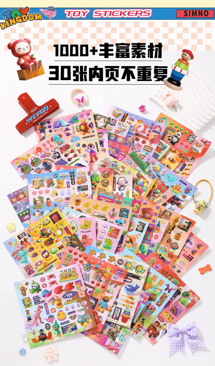 Cute Decorative Sticker Book | 30 Sheets Stationery Gift for Kids