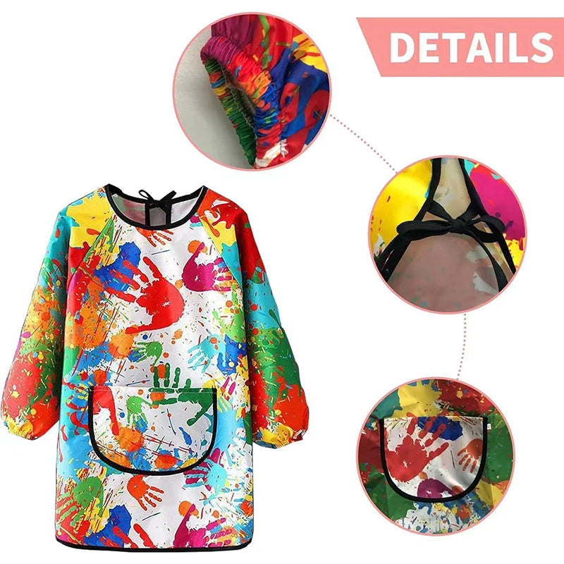 Waterproof Children's Art Apron | Long Sleeved Cover for Kids