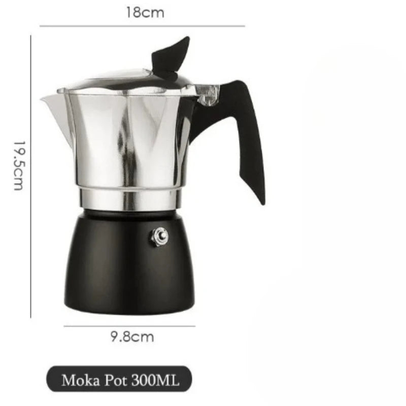 Two-Color Visual Cover Moka Pot Set | Classic Espresso Maker