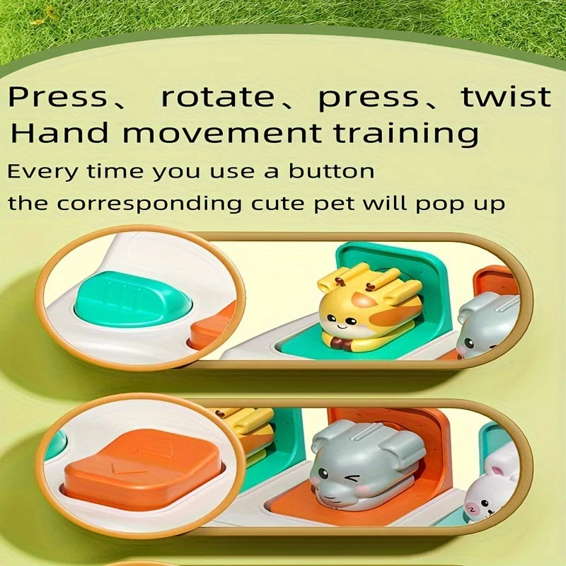 Montessori Pop-Up Animal Toys | Enhance Logic & Motor Skills