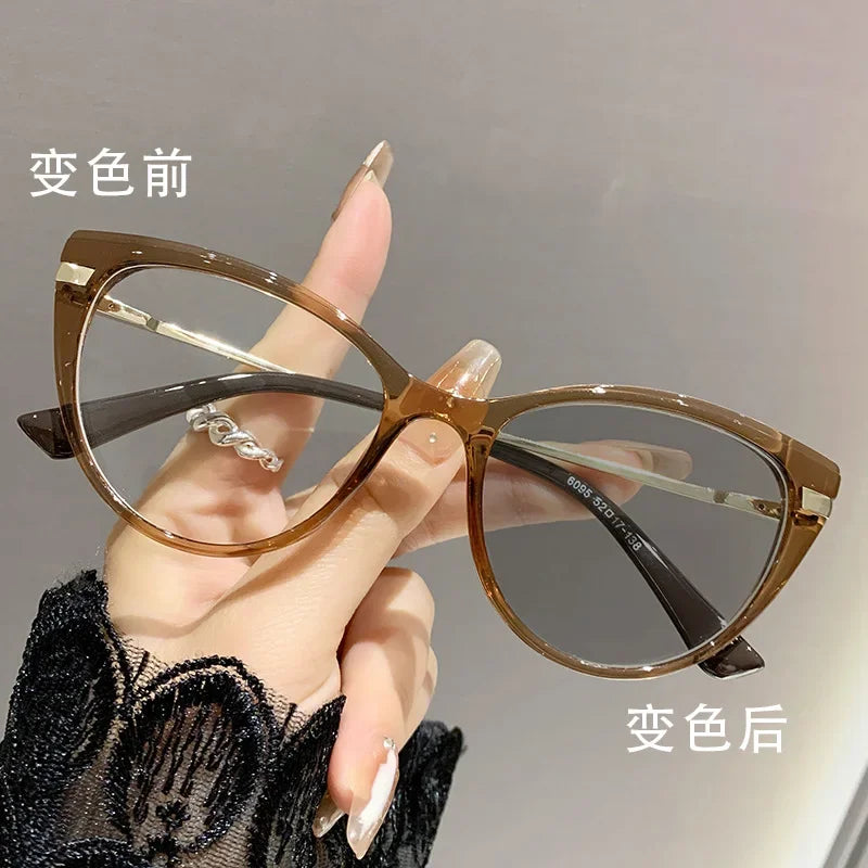Stylish Cat Eye Myopia Glasses | Anti Blue Light Protection