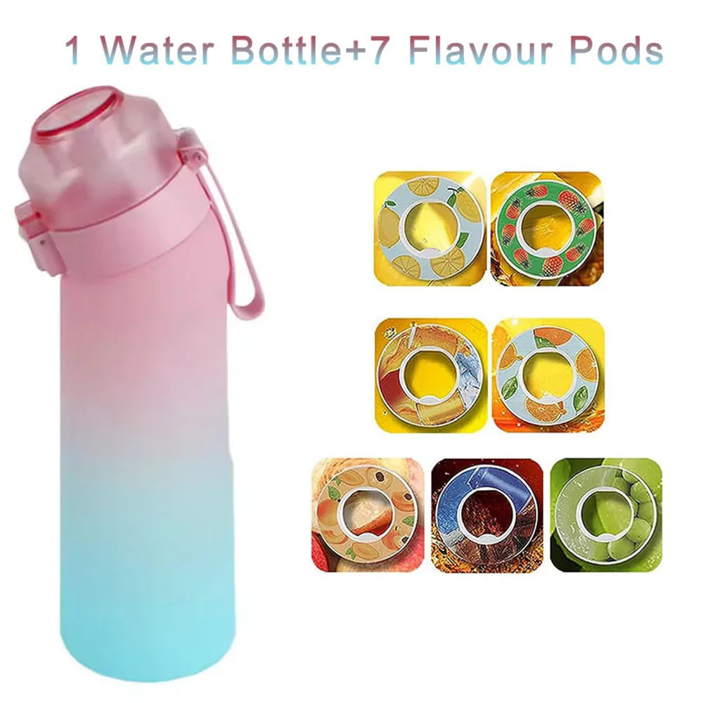 650ML BPA Free Sports Air Water Bottle | Flavor Pods Included