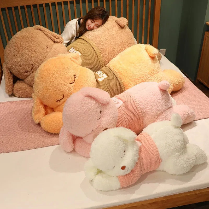Lovely Giant Plush Dog Pillow | Soft Sweater Dog Stuffed Toy