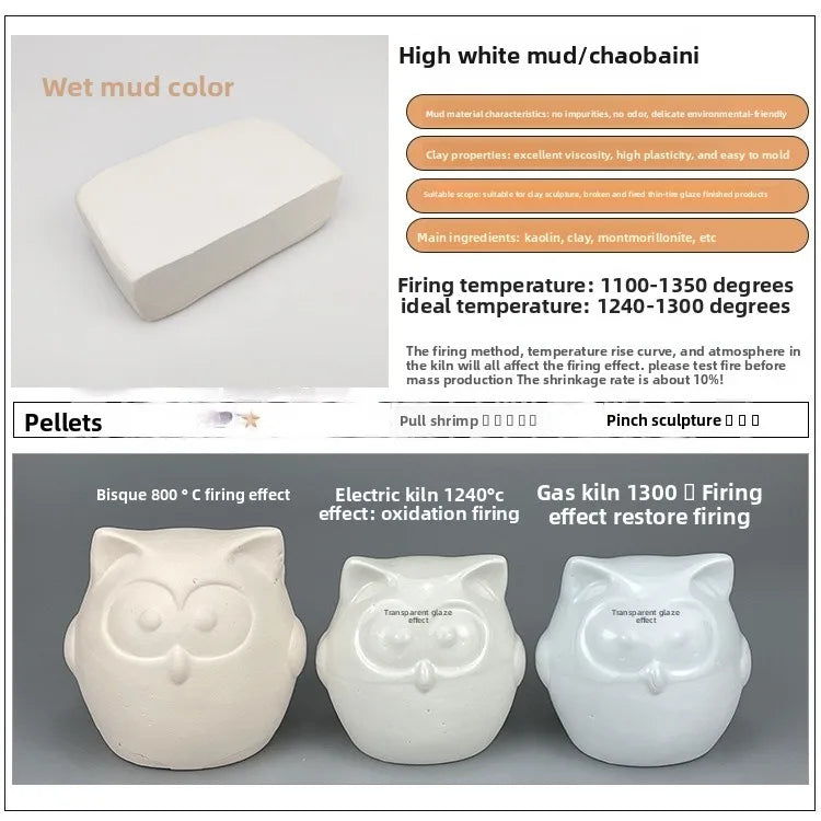 High-Grade DIY Ceramic Clay for Pottery | 500g Craft Clay