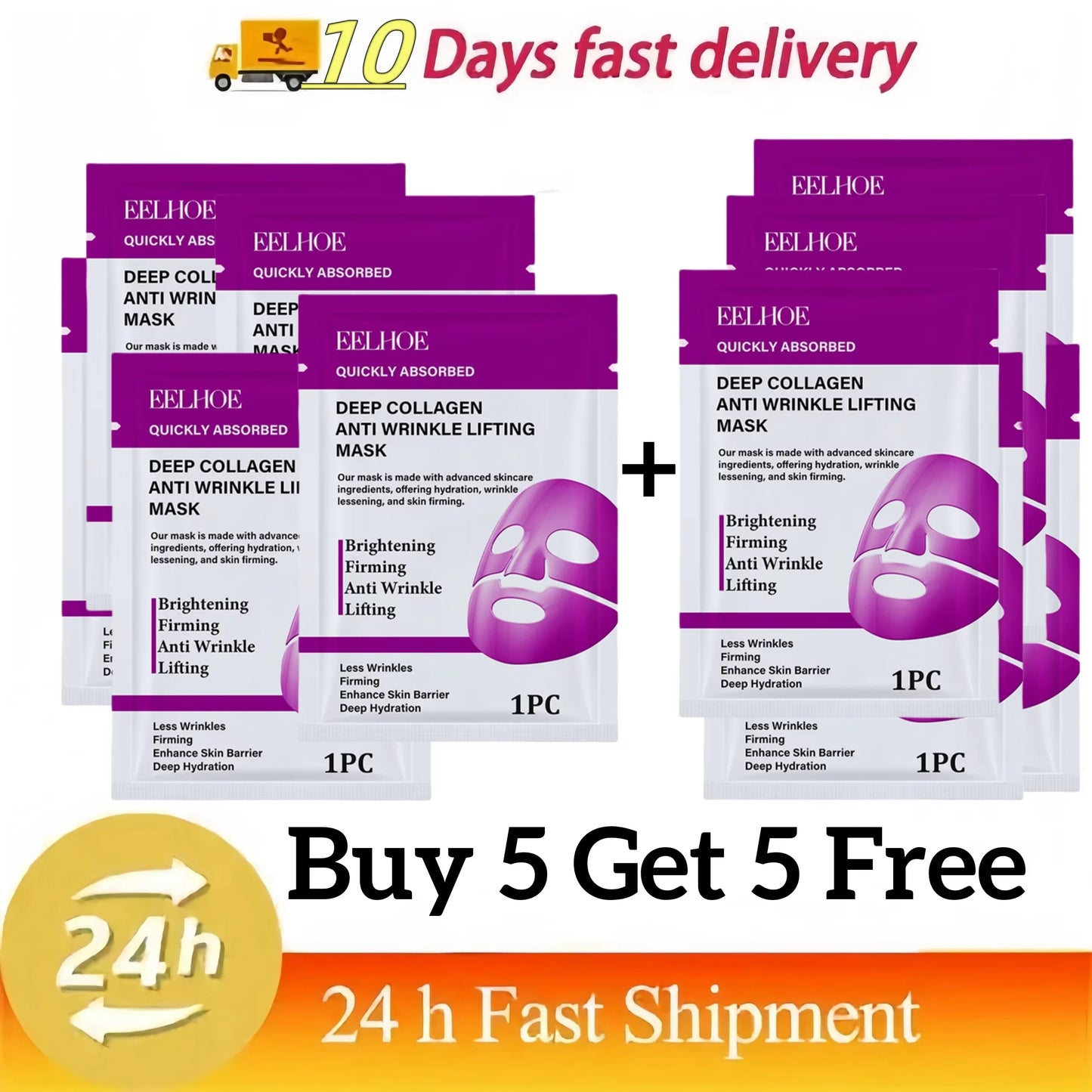 Collagen Anti-Wrinkle Facial Mask | Hydrating Skin Care Solution