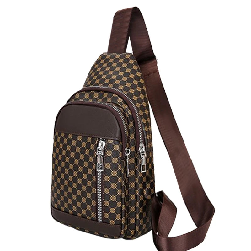 Unisex Functional Chest Bag with Patchwork Dot Design | Stylish Everyday Use