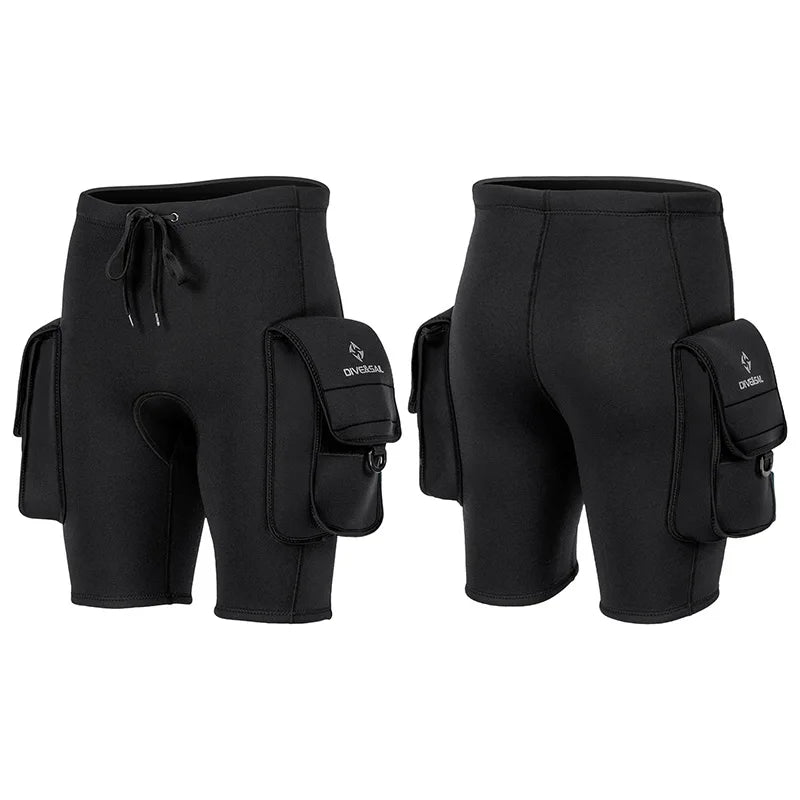 Men's 3mm Neoprene Wetsuit Shorts for Water Sports & Diving