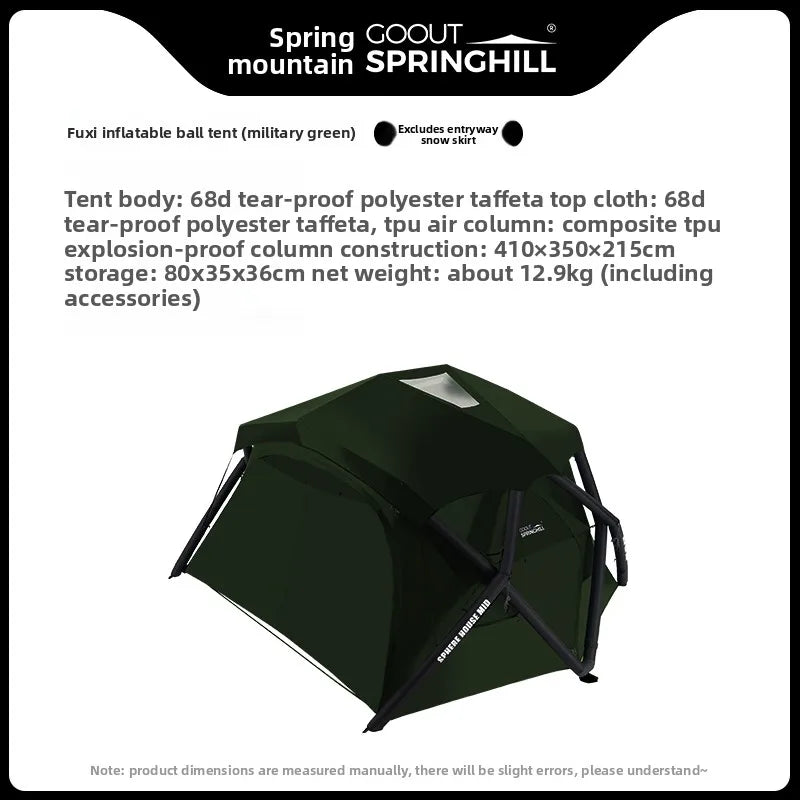 Portable Inflatable Ball Tent for Outdoor Camping | Heavy Rain Shelter
