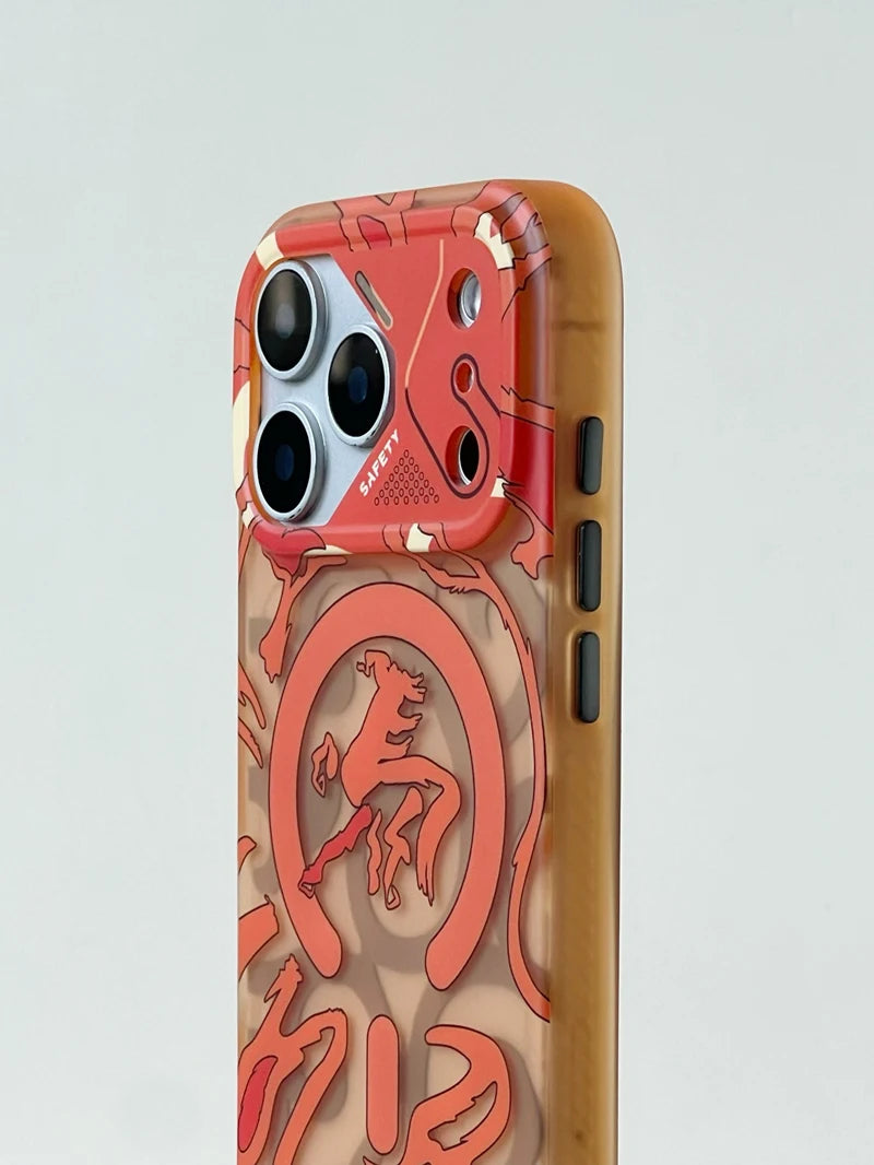 Magnetic Geometric Graffiti Case | Wireless Charging Compatible