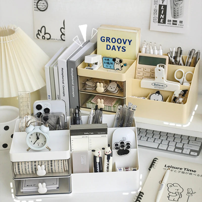 Clear Desktop Cosmetics Storage Box | Stylish Organizer & Rack