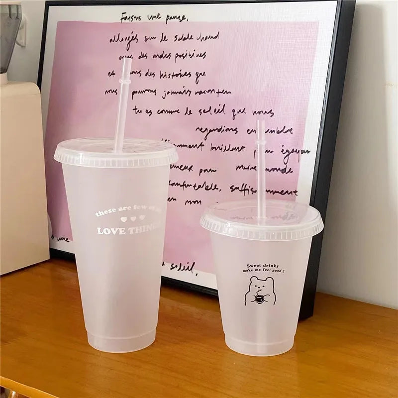 Kawaii Water Bottle | Cute BPA Free Tumbler with Straw