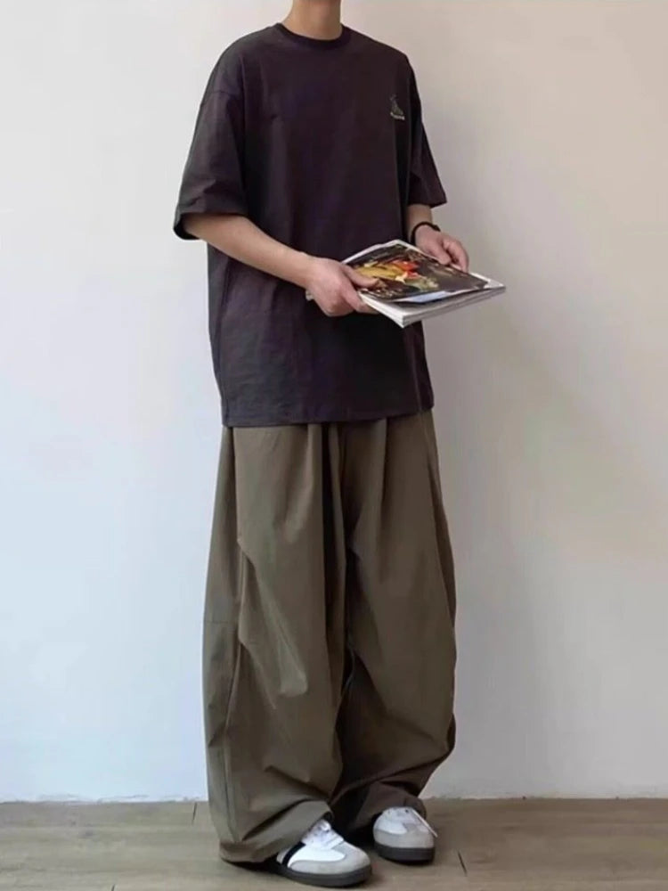Summer Vintage Baggy Wide-Leg Pants for Men and Women