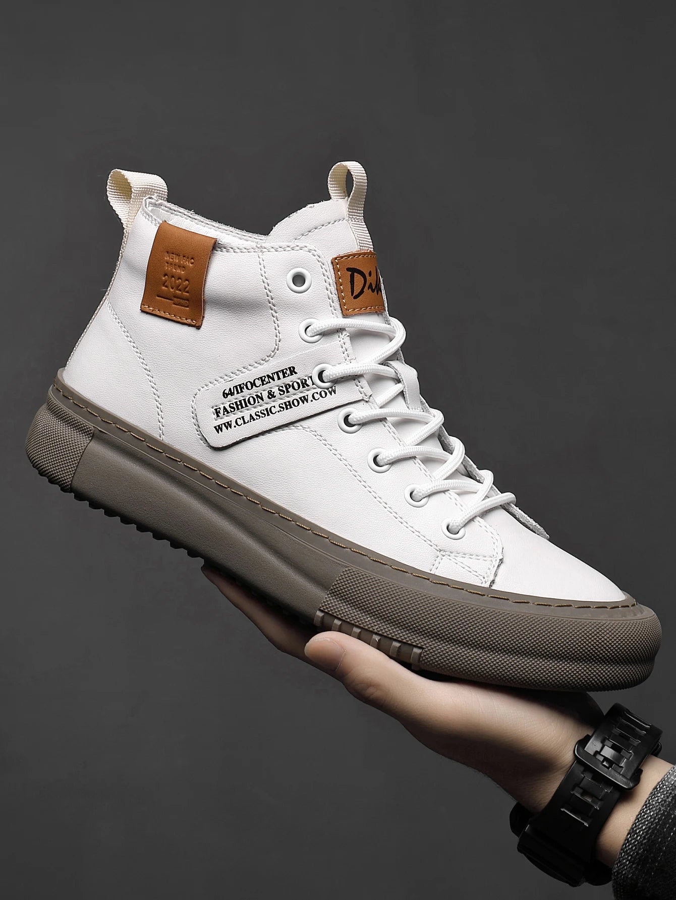 Men's High-Top Fashion Sneakers | Trendy Autumn & Winter Shoes