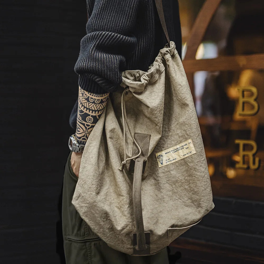 Large-Capacity Tie-Dye Canvas Shoulder Bag | Vintage Style Travel Bag