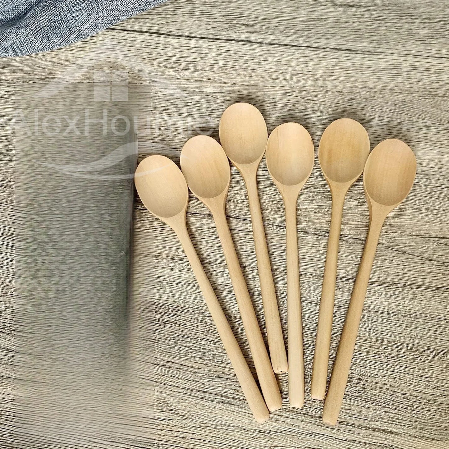 Pack of 6 Natural Wooden Spoons | Eco-Friendly Kitchen Utensils