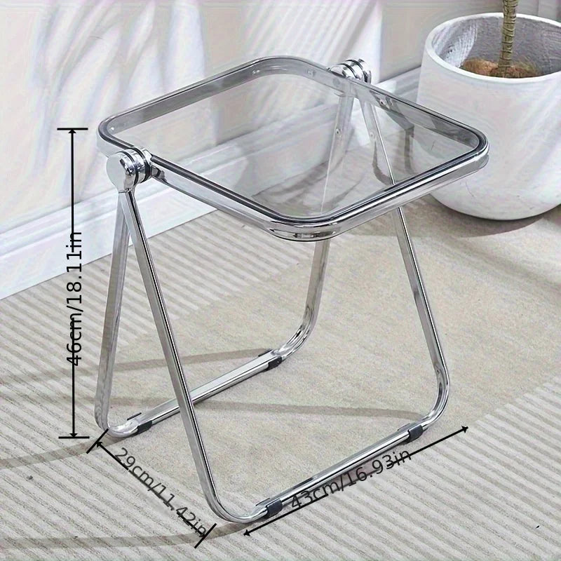 Mesa Auxiliar Plegable de Moda | Mesa de Centro Moderna de Acrílico