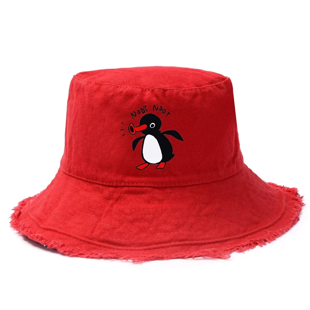 Reversible Summer Penguin Bucket Hat for Men & Women | Sun Protection
