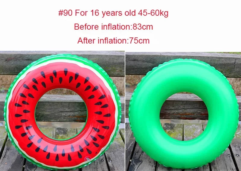 Watermelon Pool Floats | Fun Inflatable Swimming Ring for All Ages