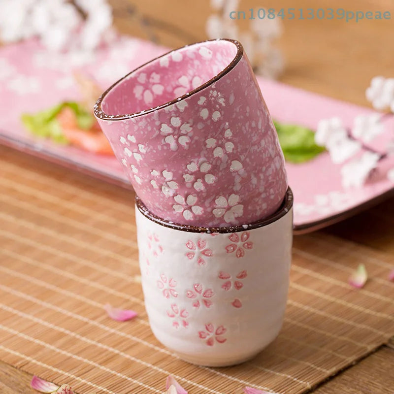 Elegante Taza de Té de Cerámica Rosa y Blanca | Perfecta para Amantes del Té