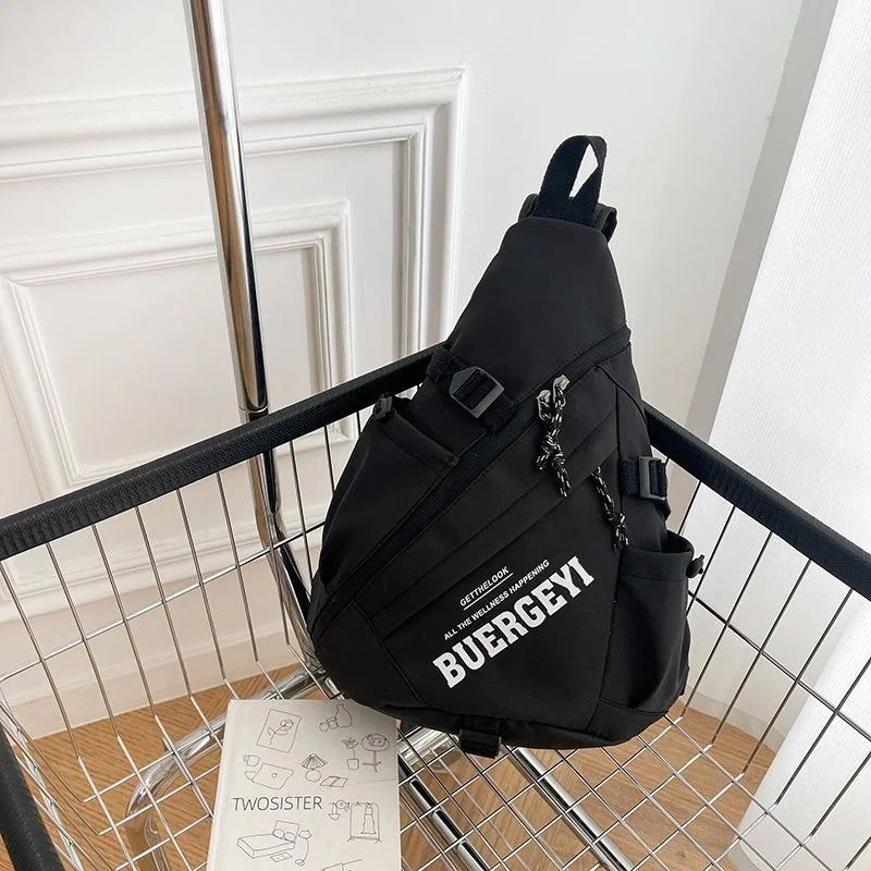 Trendy Portable Nylon Crossbody Bag for Travel & Sports