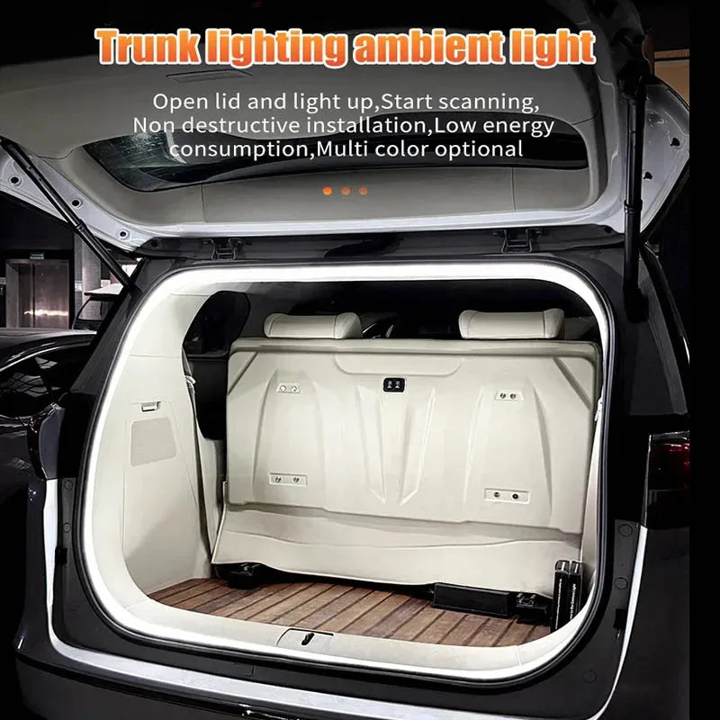High Brightness LED Trunk Light Strip | Wireless Ambient Car Lighting