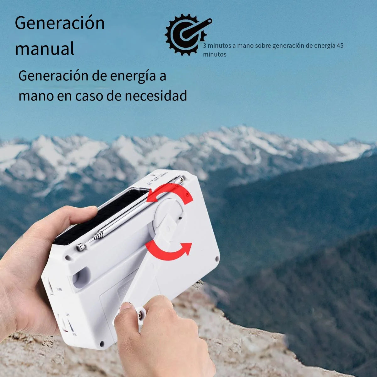 Versatile Solar-Powered Hand Crank Radio Flashlight Charger