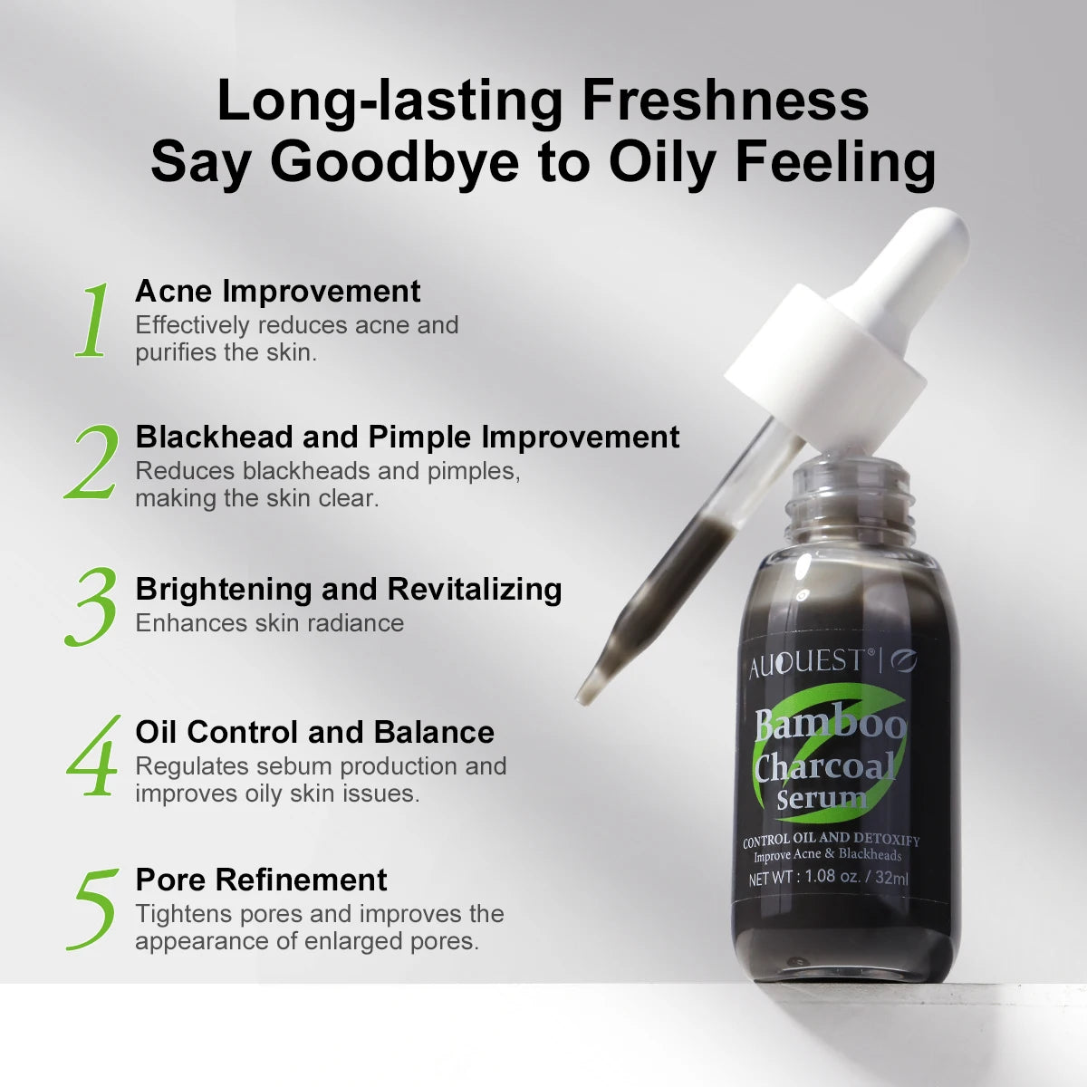 Bamboo Charcoal Face Serum | Oil Control & Pore Refinement